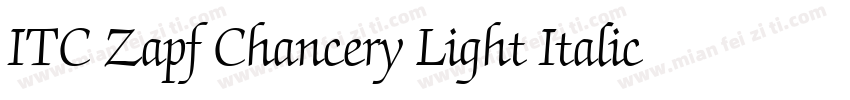 ITC Zapf Chancery Light Italic字体转换